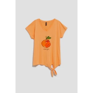 WOMEN'S T-SHIRT L-TS-4059 PEACH