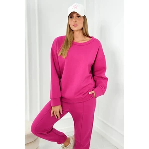 Cotton set Hoodie + Fuchsia trousers