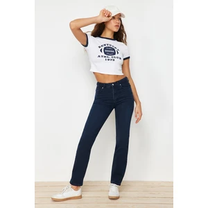 Trendyol Midnight Blue High Waist Comfort Straight Jeans