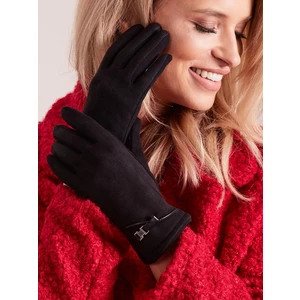 Elegant black gloves for women