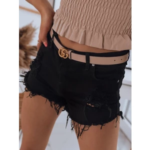 Women's denim shorts FELINS black SY0208