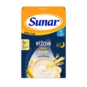 SUNAR mliečna kaša ryžová na dobrú noc banánová 210 g