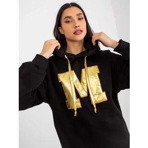 Women's Black Hoodie Letter M