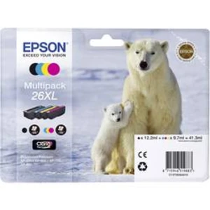 Sada náplní do tlačiarne Epson T2636, 26XL C13T26364010, čierna, zelenomodrá, purpurová, žltá