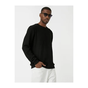 Koton Basic Textured Sweater Crew Neck