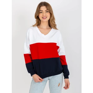 Women's Neckline Sweatshirt Rue Paris - Multicolored