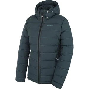 Women's down jacket HUSKY Donnie L black green