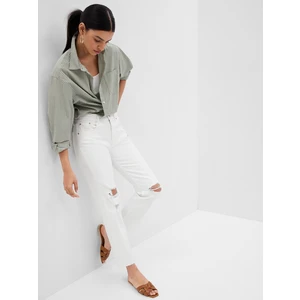 GAP Jeans white straight high rise - Women