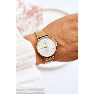 Women's waterproof analog watch bracelet Giorgio&Dario gold-silver