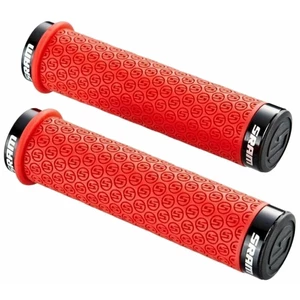 SRAM DH Silicone Locking Grips with Double Clamps & End Plugs, Red