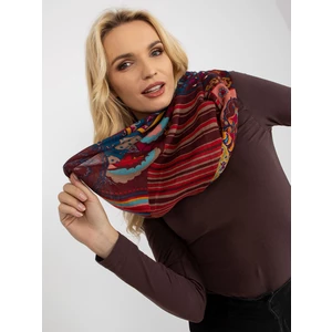 Women's wine viscose scarf