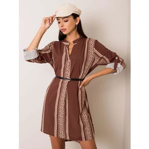 Brown patterned dress