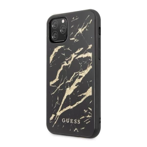 Zadný kryt Guess Marble Glass pre iPhone 11 Pro Max, čierny