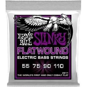 Ernie Ball Power Slinky Flatwound Electric Bass Strings - 55-110 Gauge