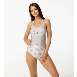 Aloha From Deer Woman's Totoro Open Back Swimsuit SSOB AFD940