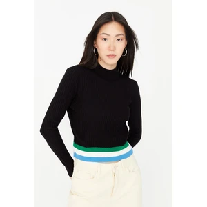 Trendyol Sweater - Black - Fitted