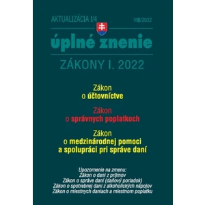 Aktualizácia I/4 2022 – daňové a účtovné zákony