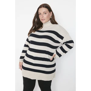 Trendyol Curve Plus Size Sweater - Beige - Relaxed fit