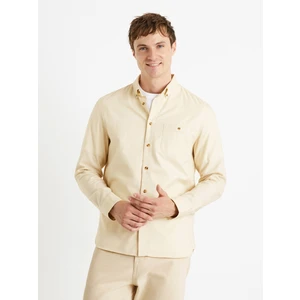 Celio Košile twill regular Carobone - Pánské