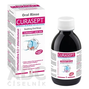 Curasept ADS Soothing ústní voda proti zubnímu plaku a pro zdravé dásně se zklidňujícím účinkem 200 ml