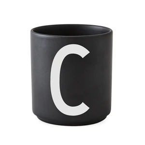 Porcelánový hrnek C DESIGN LETTERS - černý