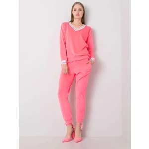 RUE PARIS Pink women's velor set