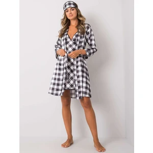 Black and white checkered three-piece night set