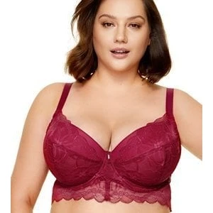 Charlize / B4 padded bra - burgundy