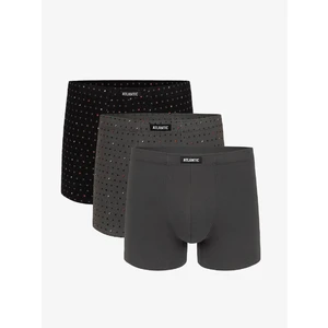 Boxer shorts Atlantic 3MH-025/11/12 A'3 S-2XL black-khaki 082