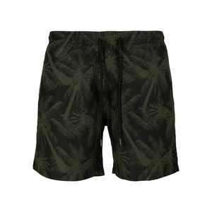 Palm/olive swim shorts