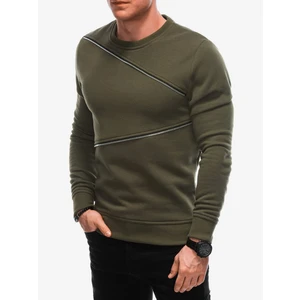 Edoti Men's sweatshirt with decorative zippers OM-SSNZ-22FW-005