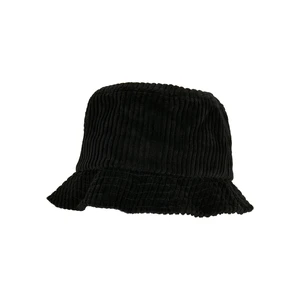 Large corduroy hat black