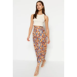 Trendyol Multi Color Midi Printed Woven Skirt