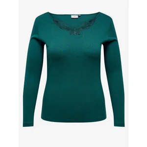 Green women's long sleeve T-shirt ONLY CARMAKOMA New Kira - Women