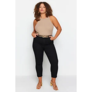 Trendyol Curve High Waist Non-Fading Black Flexible Skinny Jeans