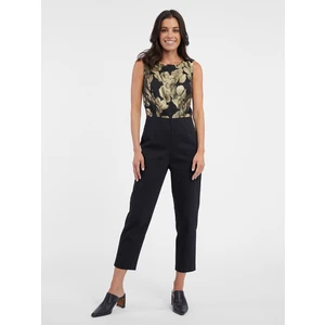 Orsay Gold-Black Women's Floral Jumpsuit - Women