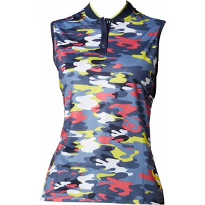 Callaway Womens Sleeveless Multi-Colour Camo Polo Peacoat XS