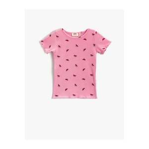 Koton Watermelon Print Short Sleeved T-Shirt Cotton