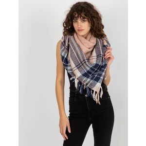 Women's scarf with checkered pattern - multicolored