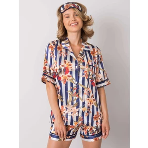 White and navy blue patterned pajamas