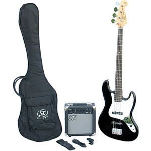 SX SB1 Bass Guitar Kit Černá