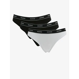 Hugo Boss 3 PACK - dámská tanga HUGO 50480150-970 XL