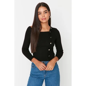 Trendyol Sweater - Black - Fitted