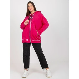 Fuchsia zipper sweatshirt size plus