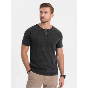 Ombre Men's t-shirt with henley neckline