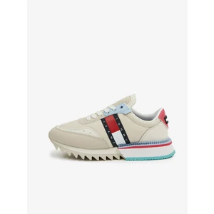 Beige Women's Leather Sneakers Tommy Jeans - Women