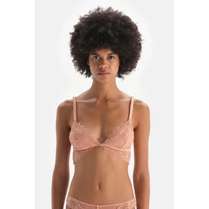 Dagi Salmon Soft Bra with Lace Piping Detail