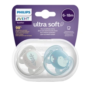 Philips AVENT Cumlík Ultrasoft Premium zvieratko 6-18m chlapec 2 ks