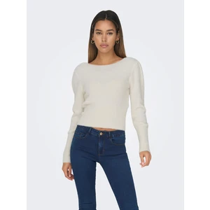 Cream women's sweater ONLY Ella - Women