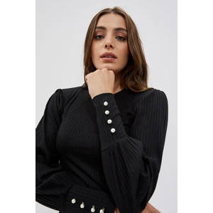 Blouse with high neckline